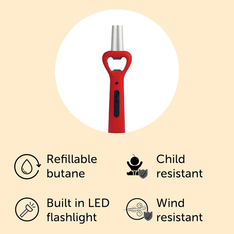 G.E.I. Bottle Opener Lighter with LED Flashlight - Image 1